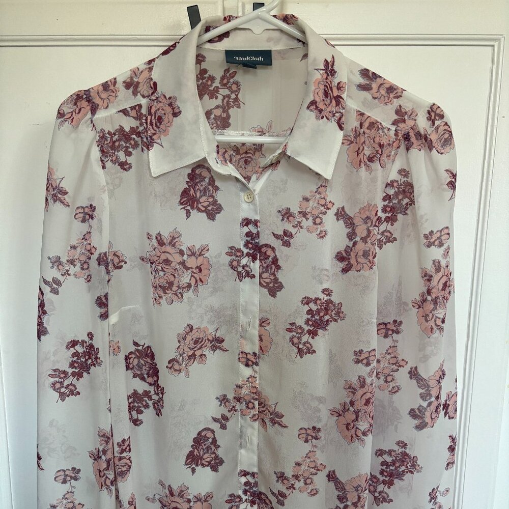 Modcloth Floral Blouse - Size M